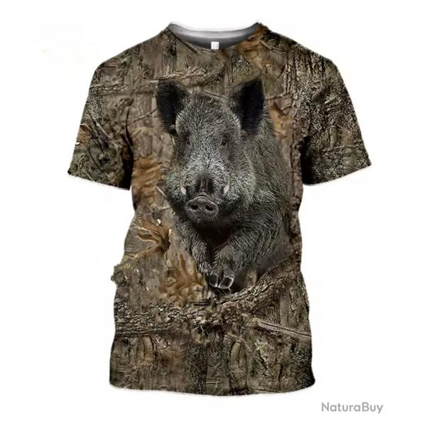 T-shirt Chasse 3D Motif au Choix