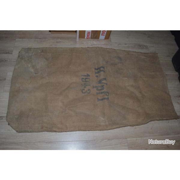 Sac en toile de jute  Allemand Deuxime Guerre Mondiale. H.vpfl. 1943 1939/1945 (21)
