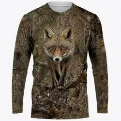 SUPER ENCHERE T-shirt Chasse 3D Manche Longue Motif et taille au Choix