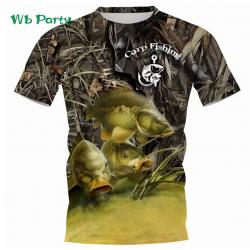 T-Shirt de Pêche 3D Motif et Taille au Choix