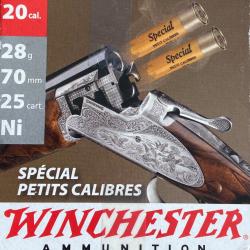 Cal. 20, nº6, 28 g 70 mm, 25 cartouches Ni . Winchester