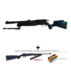 PACK COMBINÉ ! Carabine Arrow Gamo + Bipied 4,5 mm + Carabine PCP à pompe Daisy mod. 35 Cal. 4,5 mm