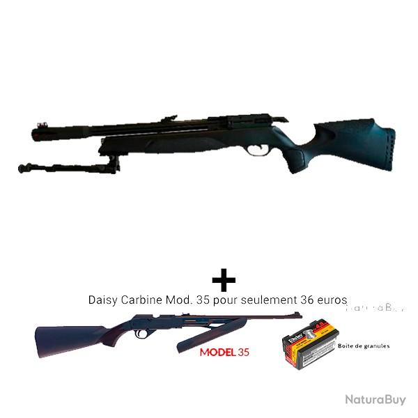 PACK COMBIN ! Carabine Arrow Gamo + Bipied 4,5 mm + Carabine PCP  pompe Daisy mod. 35 Cal. 4,5 mm