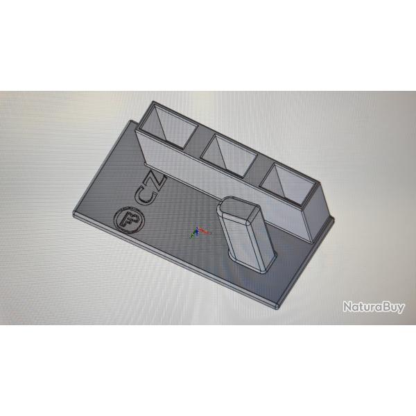 Stand / Support / Prsentoir pour pistolet CZ SHADOW 2 / CZ 75 SP01 + 3 chargeurs personnalisable