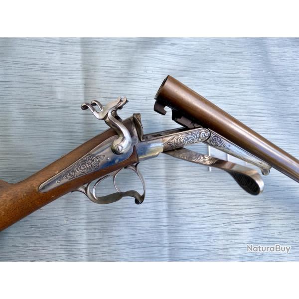 Fusil de chasse  double canon juxtapos, calibre 20  broche.