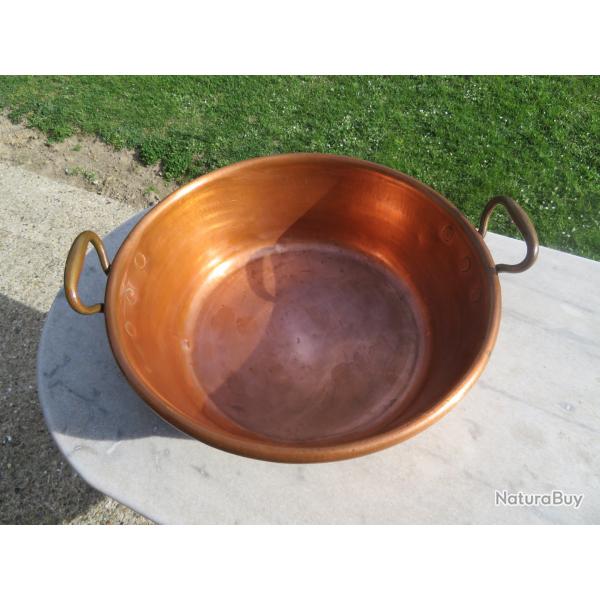 VINTAGE - Ancienne grande Bassine/Marmite a confiture en cuivre - Grande Contenance (Vers 1900)