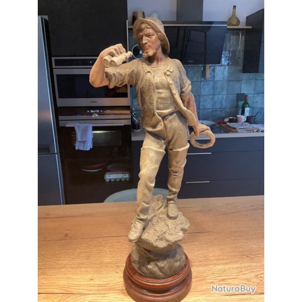 Statue de marin en rgule patine bronze MESTAIS