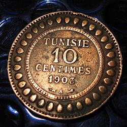 Tunisie  piece de 10 centimes 1903 A  (protectorat français)