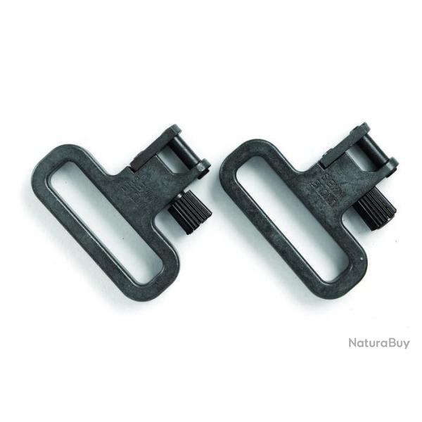 Jeu de 2 boucles Uncle Mike's bronzees normes militaires 3.18cm