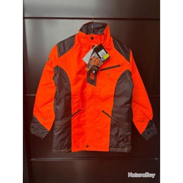 Veste de chasse traque verney carron orange fluo destockage chasse neuf enchere