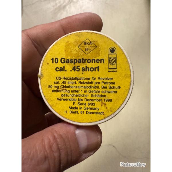 Bote de 10 cartouches CS calibre 45 short