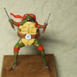 taxidermie grenouille ninja taxidermy frog bande dessinées collection Mutant cabinet de curiosité