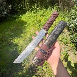 Petit Catana Katana acier damas couteau style japonais collection