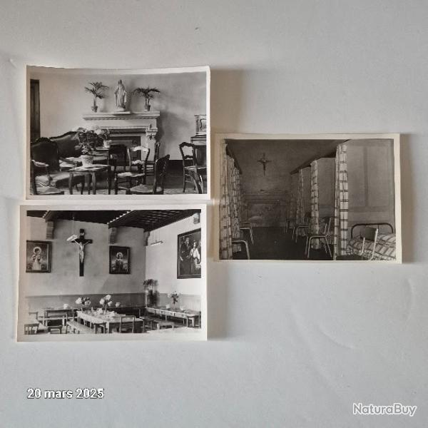 3 cartes postales du pensionnat Saint Chrtienne, Sedan Torcy, cours Mabillon , 1950-60