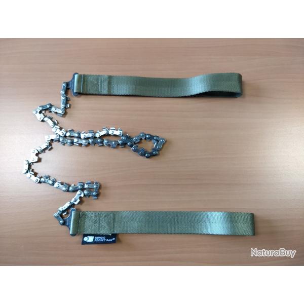 *** Nordic Pocket Saw Original Verte - Chane 650mm - Manche Nylon - Etui Nylon ***