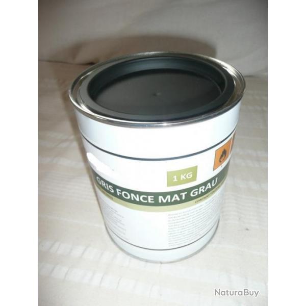 Pot de 1 kg  peinture gris fonc mat LUFTWAFFE WW2 PANZERDIVISION