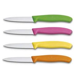 6.7689 Boîte 20 couteaux d'office crantés Flashy Victorinox Swiss Classic 8cm