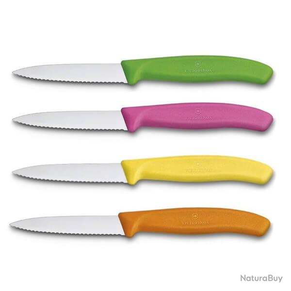 6.7689 Bote 20 couteaux d'office crants Flashy Victorinox Swiss Classic 8cm