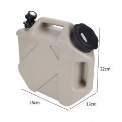 JERRICAN 10L AVEC POIGNEE CAMPING PECHE PIQUE NIQUE BEIGE GOURDE GRANDE CAPACITE