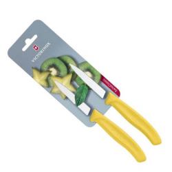 6.7636.L118B 2 couteaux d'office crantés Flashy Victorinox Swiss Classic 8cm