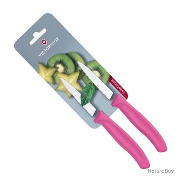 6.7636.L115B 2 couteaux d'office crants Flashy Victorinox Swiss Classic 8cm