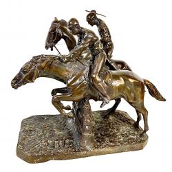 Isidore Bonheur chevaux de course sculpture en bronze