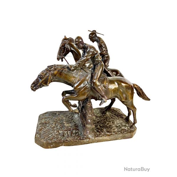 Isidore Bonheur chevaux de course sculpture en bronze
