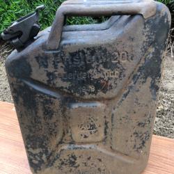 JERRYCAN Jerrican allemand Wehrmacht 1943 Kraftstoff 20 l Feuergefärhrlich ABP WW2
