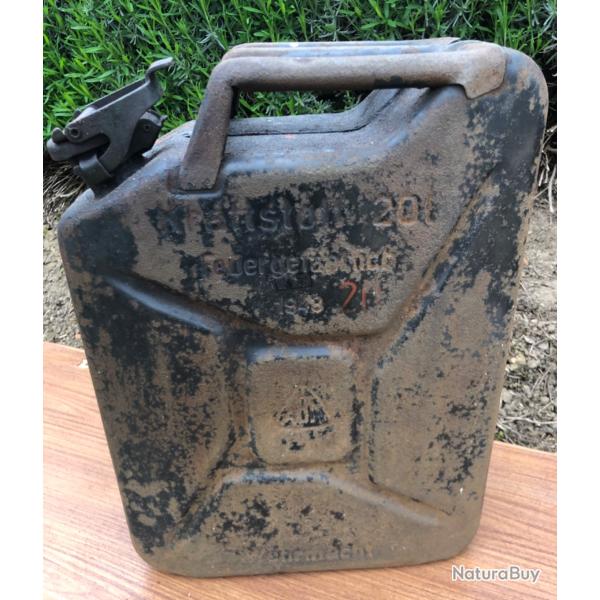 JERRYCAN Jerrican allemand Wehrmacht 1943 Kraftstoff 20 l Feuergefrhrlich ABP WW2