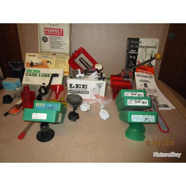 LOT COMPLET NEUF POUR RECHARGEMENT LEE, RCBS, FRANKFORT