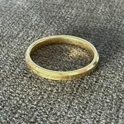 Epais anneau or jaune 18 carats - taille 54 - bague - alliance