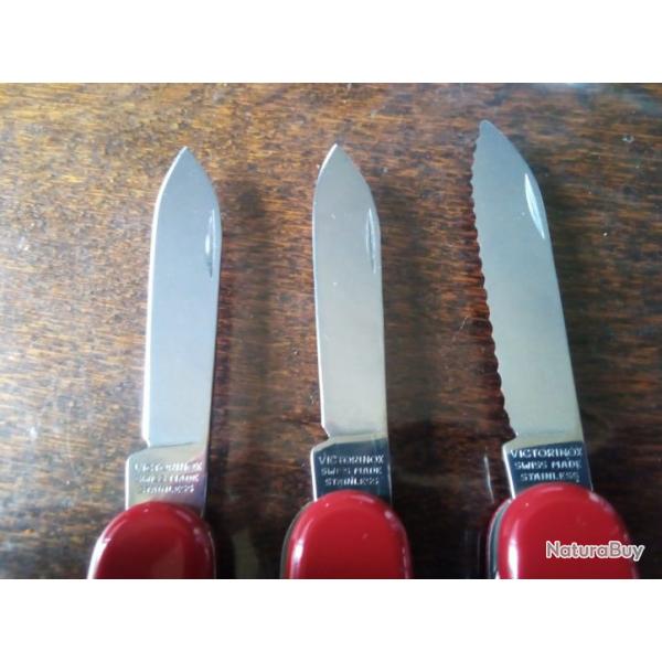 couteau suisse : lot victorinox neufs : 1 bantam + 1 walker  ( rare ) + 1 spartan serrated ( rare )