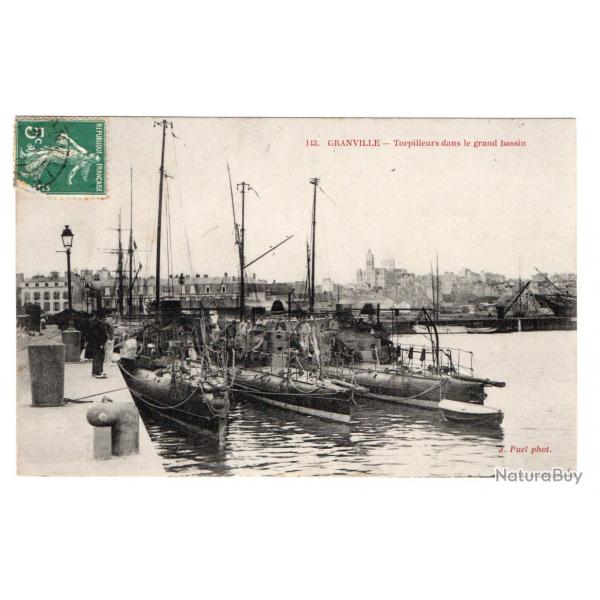 CPA - Marine Militaire - GRANVILLE - Torpilleurs dans le grand bassin N083