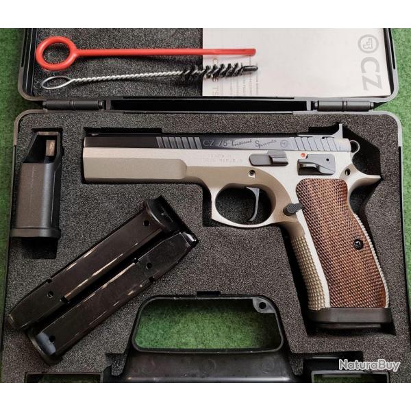 Pistolet semi-automatique CZ 75 Tactical Sports - Dualtone - Calibre 9x19 - 3 chargeurs, mallette (O