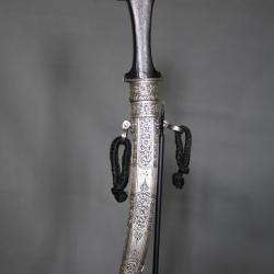 Dague Marocaine dite koumya, argent massif et ébème - Maroc, vers 1930-40