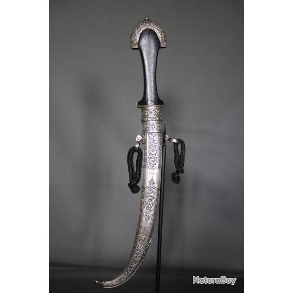 Dague Marocaine dite koumya, argent massif et bme - Maroc, vers 1930-40