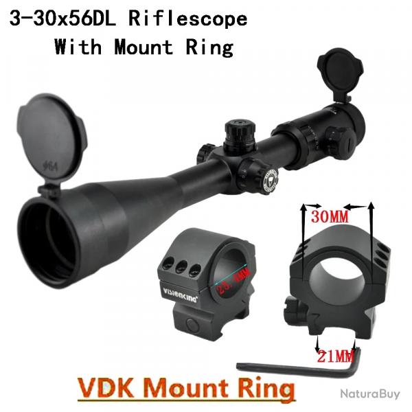 Visionking Power-Lunette de vise de chasse VS3-30x56DL With 21mm Low Ring LIVRAISON GRATUITE