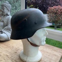 Casque allemand M40 nominatif complet - militaria - ww2