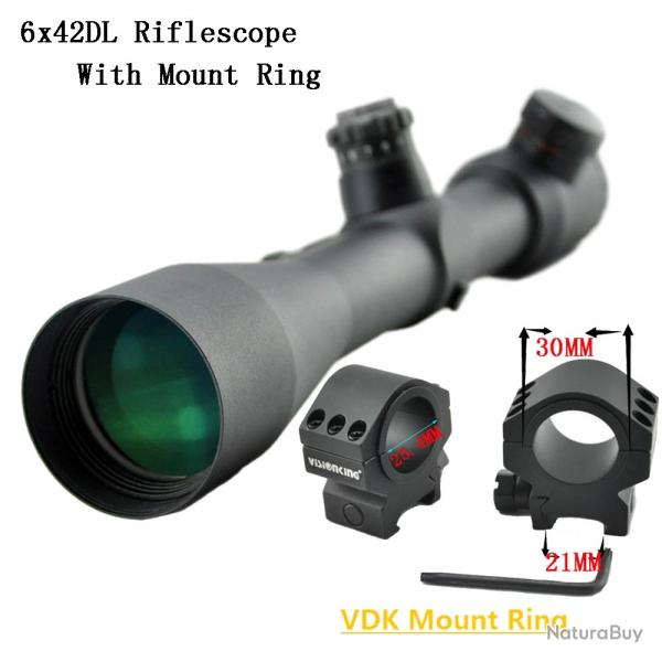 Visionking lunette de vise illumine mise au point latrale VS6x42DL Sight with 21mm Low rings