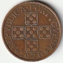 Pièce de Monnaie Portugal 1 Escudo 1970