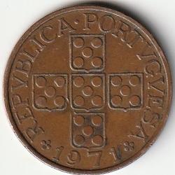 Pièce de Monnaie Portugal 1 Escudo 1971