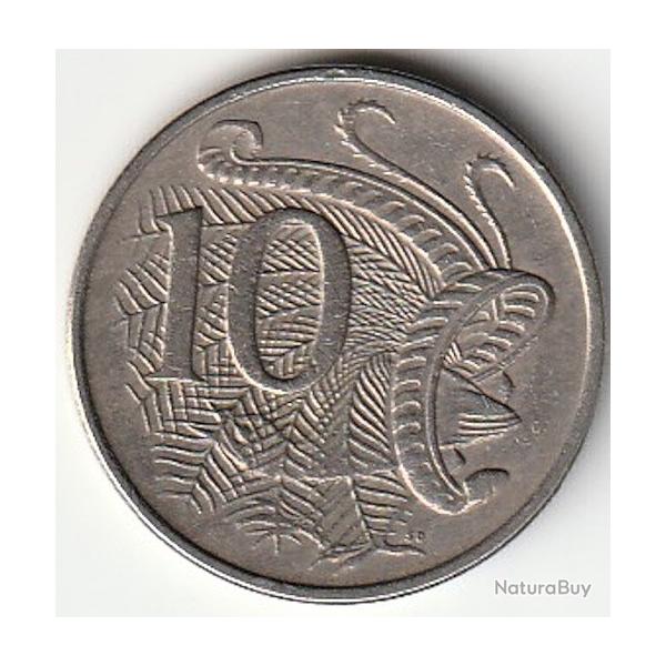 Pice de Monnaie AUSTRALIE - 1968 - 10 cents Elizabeth II 2e effigie