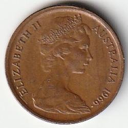 Pièce de Monnaie AUSTRALIE - 1966 - 1 cent Elizabeth II 2e effigie Melbourne