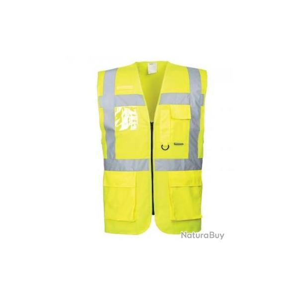 GILET EN 471 +ZIP + poche tlphone S Jaune