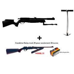 PACK COMBINÉ ! PACK-11 Carabine Arrow Gamo  4,5 mm + Carabine PCP à pompe Daisy mod. 35 Cal. 4,5 mm