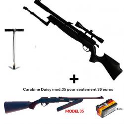 PACK COMBINÉ ! PACK-12 Carabine Arrow Gamo  5,5 mm + Carabine PCP à pompe Daisy mod. 35 Cal. 4,5 mm