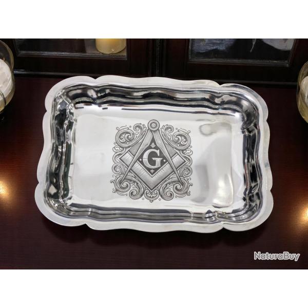 plat vide-poche sceau maconnique franc-maconnerie - masonic