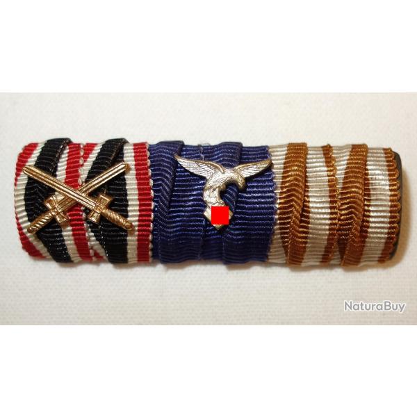 BARRETTE DE DECORATIONS ALLEMANDES de PILOTE de la LUFTWAFFE de la SECONDE GUERRE.  /9271