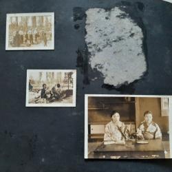 Album photos japonais grand format Seconde Guerre Mondiale incomplet avec 30 photos.