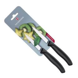 6.7633.B Carte 2 office crantés Victorinox Swiss Classic noir 8 cm